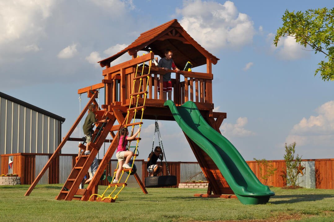 Redwood and Lifetime Playset and Swing set installation denver