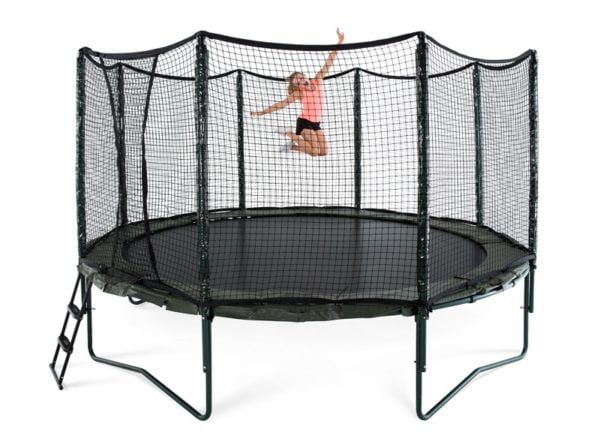 child bouncing on a variable bounce trampoline