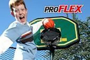 boy having fun with proflex basketball trampoline accessory
