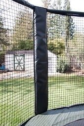 photo of enclosure pads on a trampoline