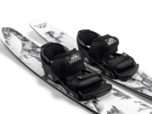 photograph of skis with bindings