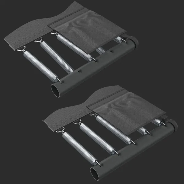Two large springs in a set of 5 springs.