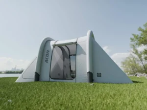 Light grey rectangular trampoline tent